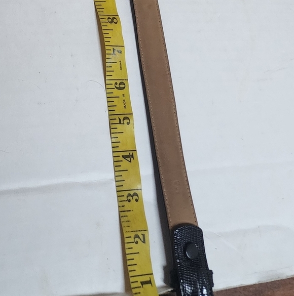 Judith Jack Jeweled Black leather vintage belt S main image 5